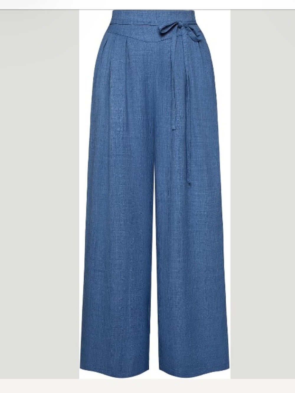 Blue Wide-Leg Palazzo Pants